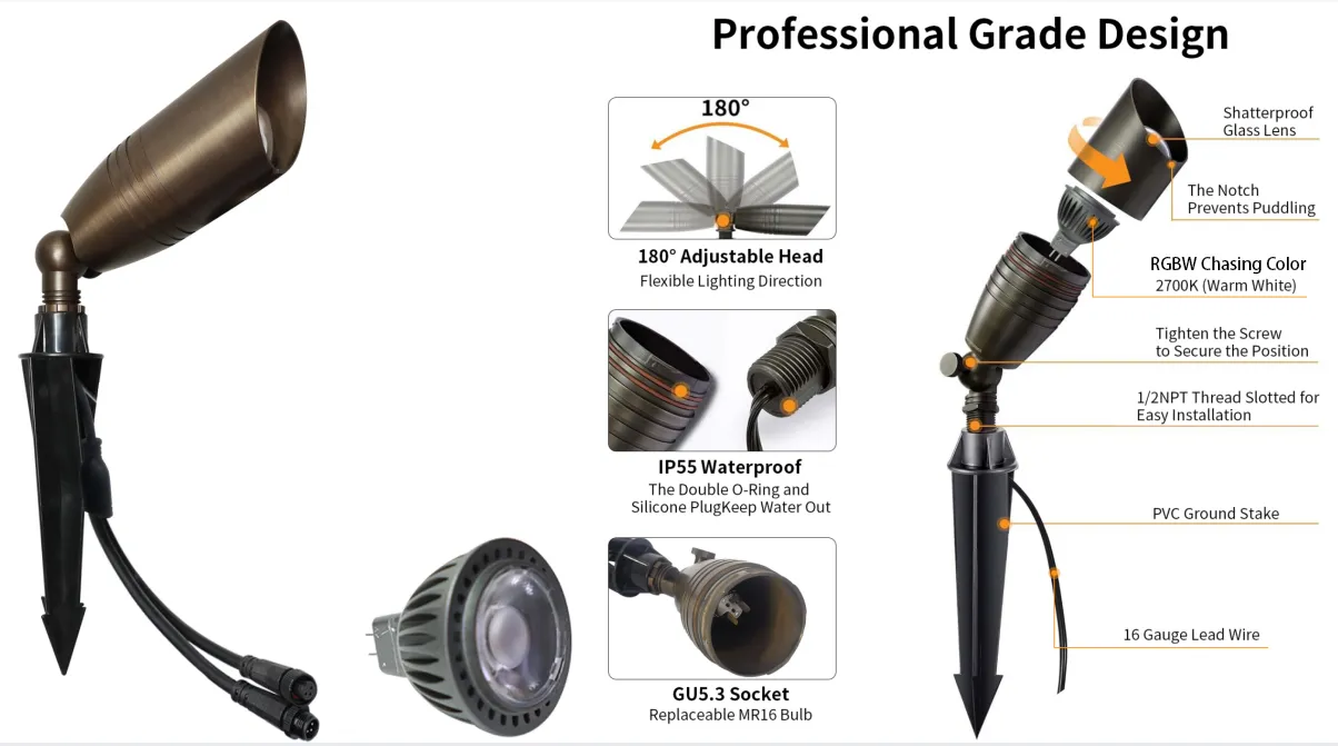 led landscape spot lights